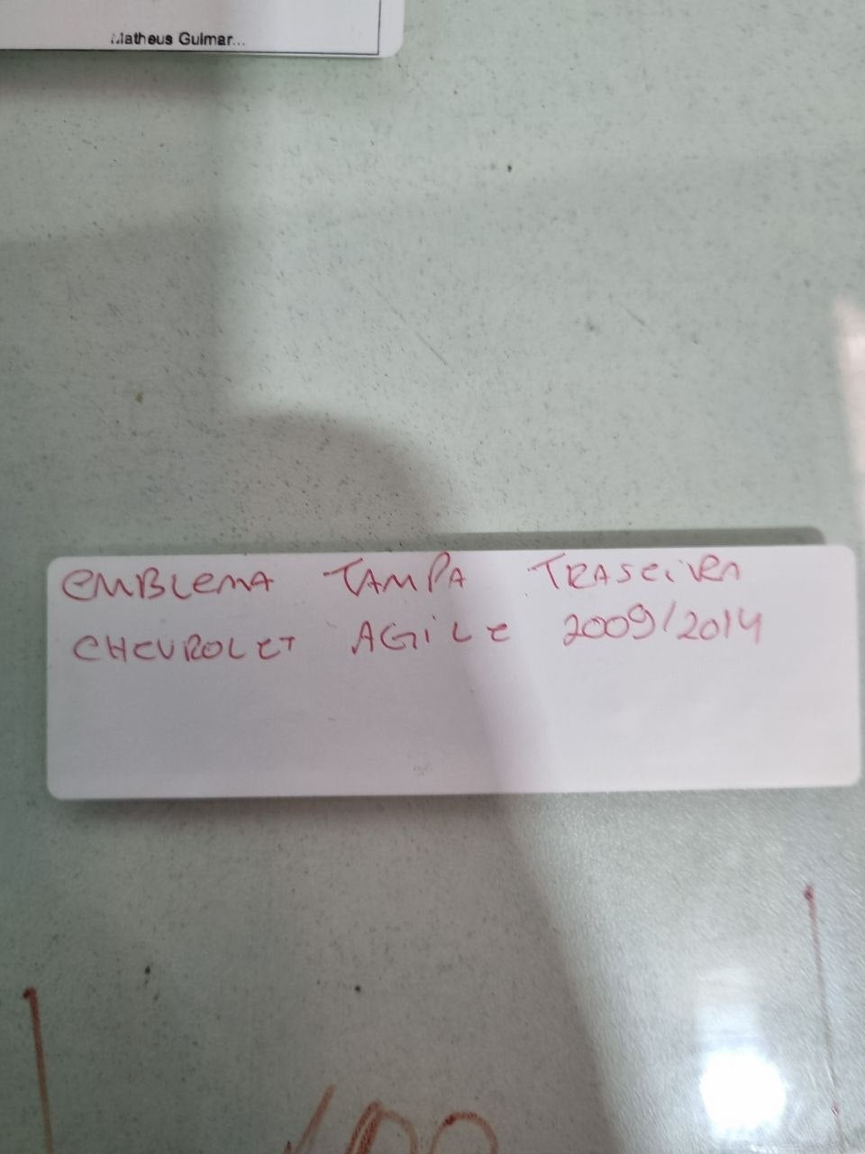 Emblema Tampa Tras Chevrolet Agile 2009/2014