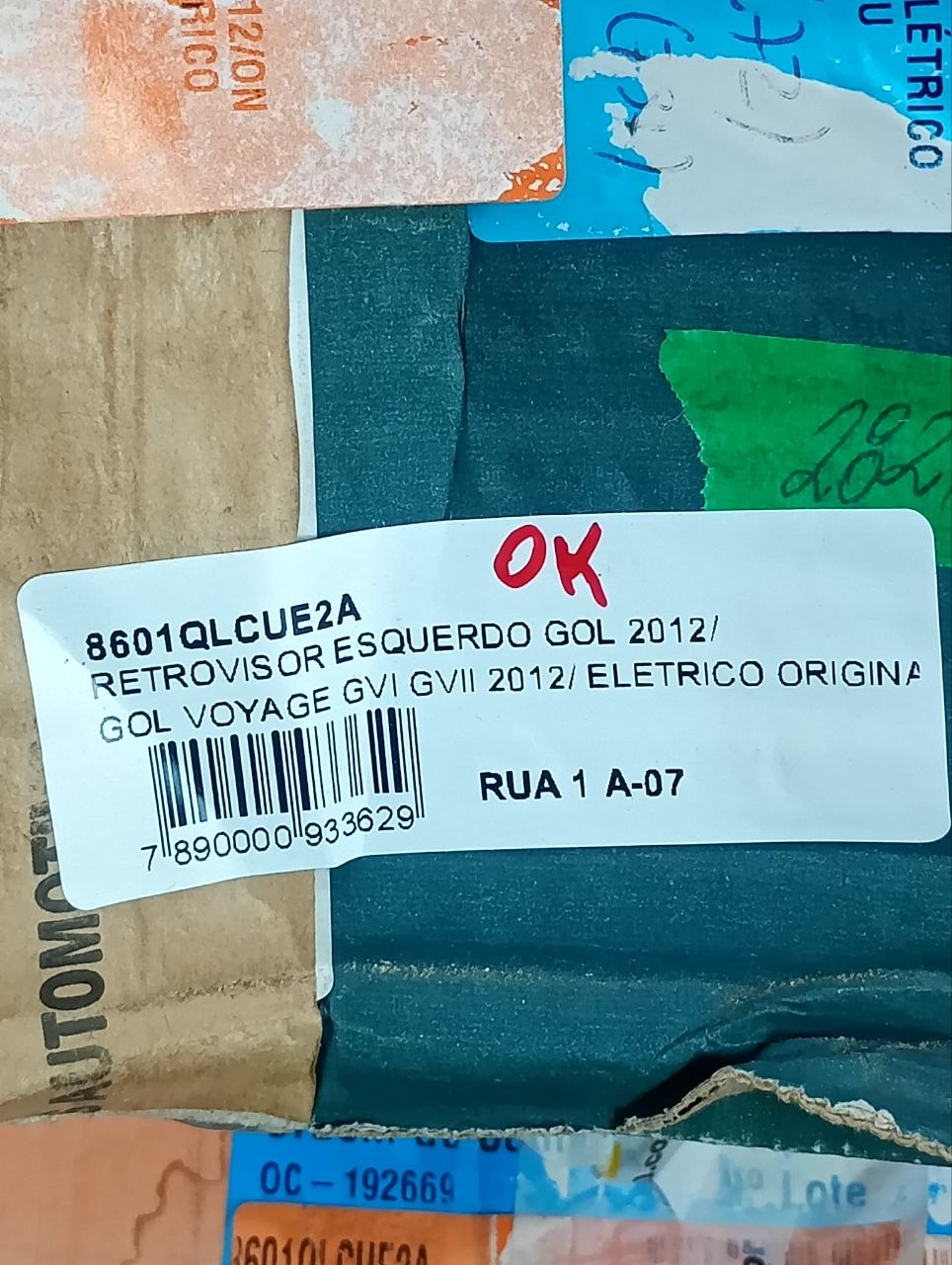 Retrovisor Esquerdo Volkswagen Gol/Voyage 2012/2023