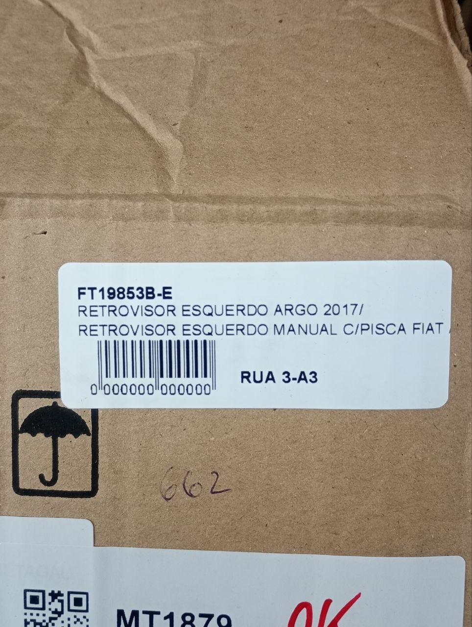 Retrovisor lado direito manual com pisca e com sensor de presença argo 2021 a 2025