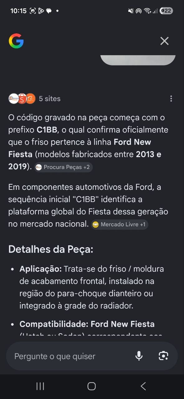 Friso Moldura Grade Dianteira Ford New Fiesta 2013/2019 Novo