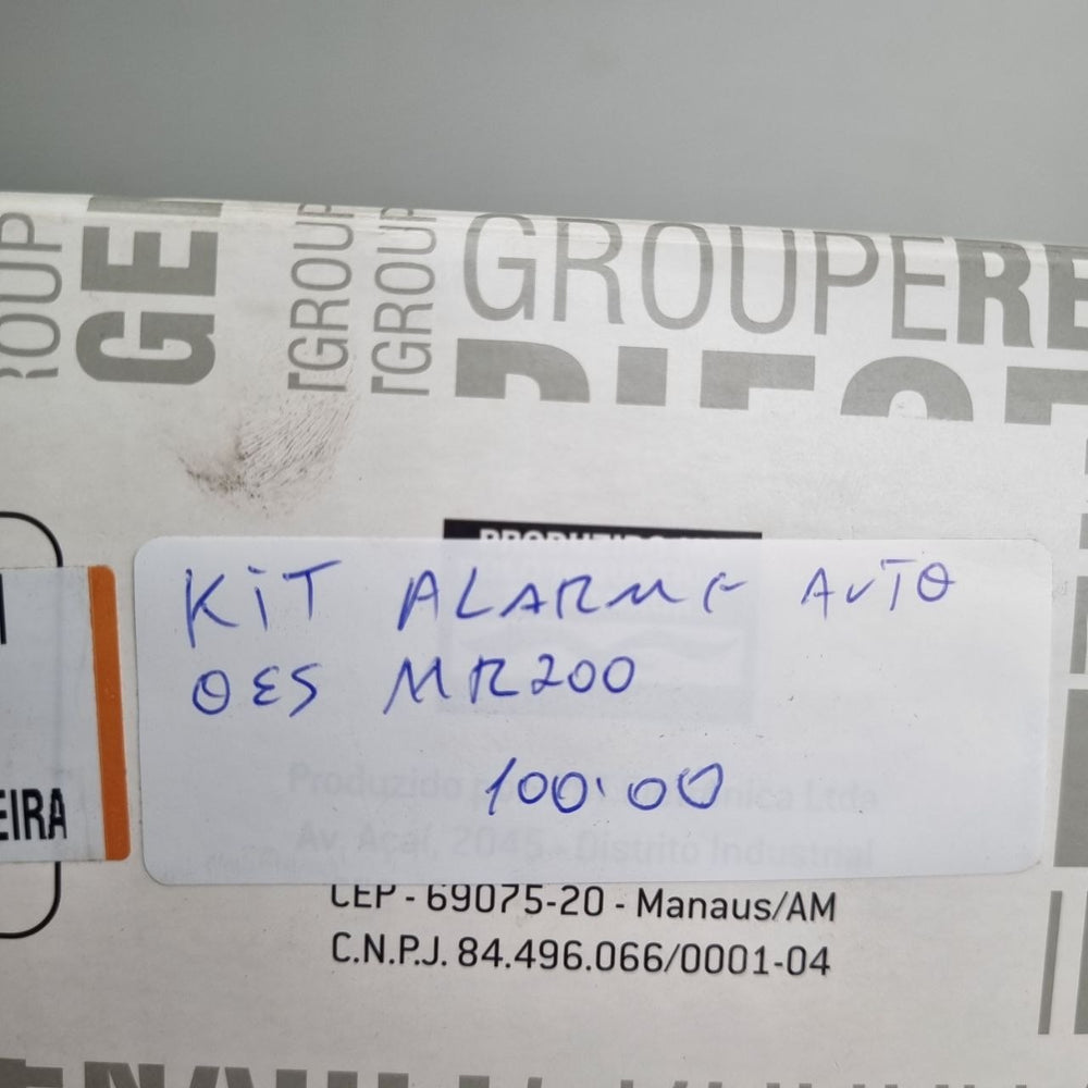 Kit Alarme Automotivo OES MR200 Universal Novo