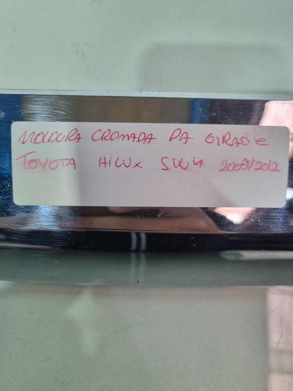 Moldura Cromada Parachoque Tras Toyota Hilux SW4 2009/2012