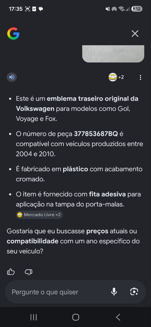 Emblema Tras 1.6 Volkswagen Gol Voyage Fox 2004/2010