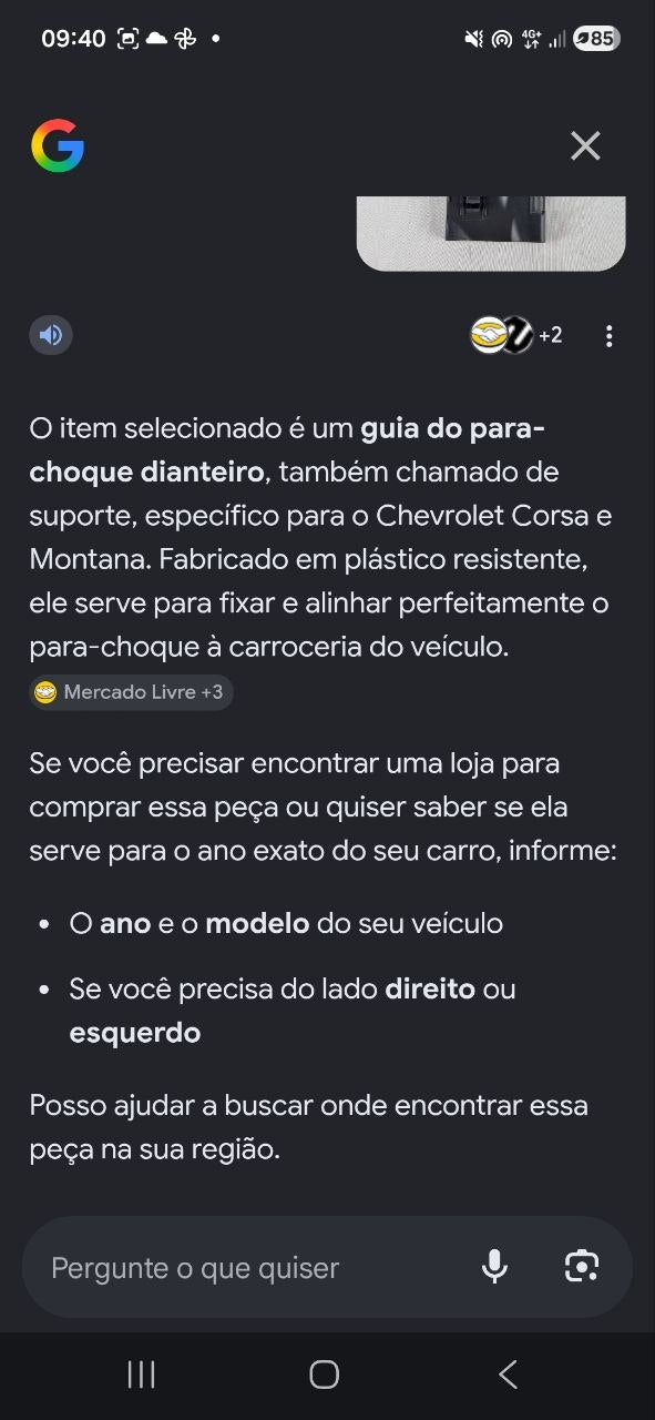 Guia Para-choque Diant Esq Chevrolet Corsa Montana 2002/2012
