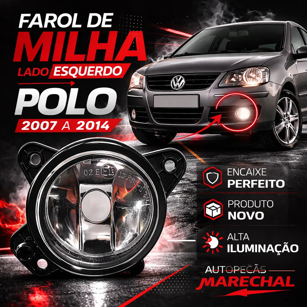 Faróis Milha Esquerdo Cibie Vários Modelo Vw Gol Fox Polo  Polo 2007 A 2014
