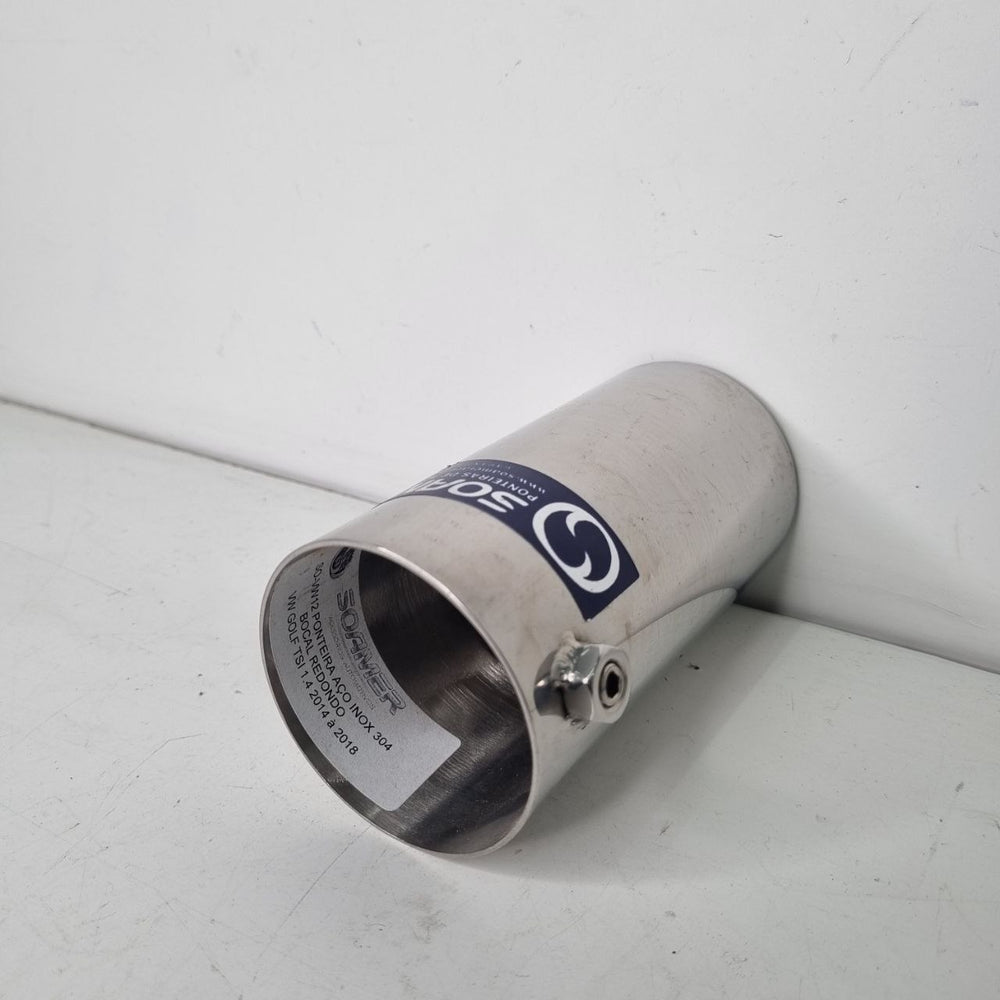 Ponteira Escapamento Redonda Universal Soamer Aço Inox 304 Nova