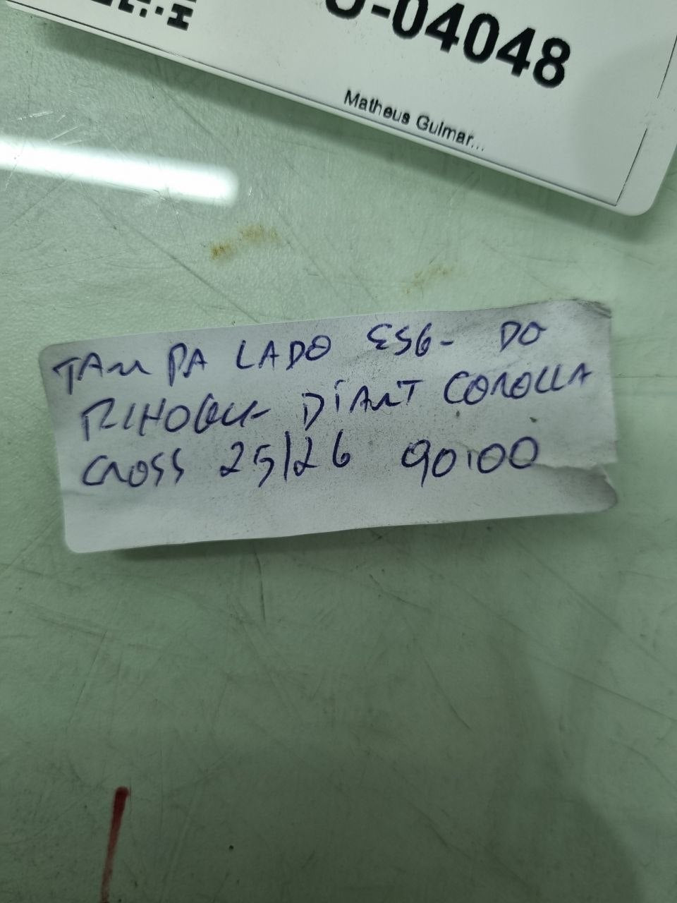 Tampa Frinobu Dianteiro Esquerdo Toyota Corolla Cross 2025/2026 Usado