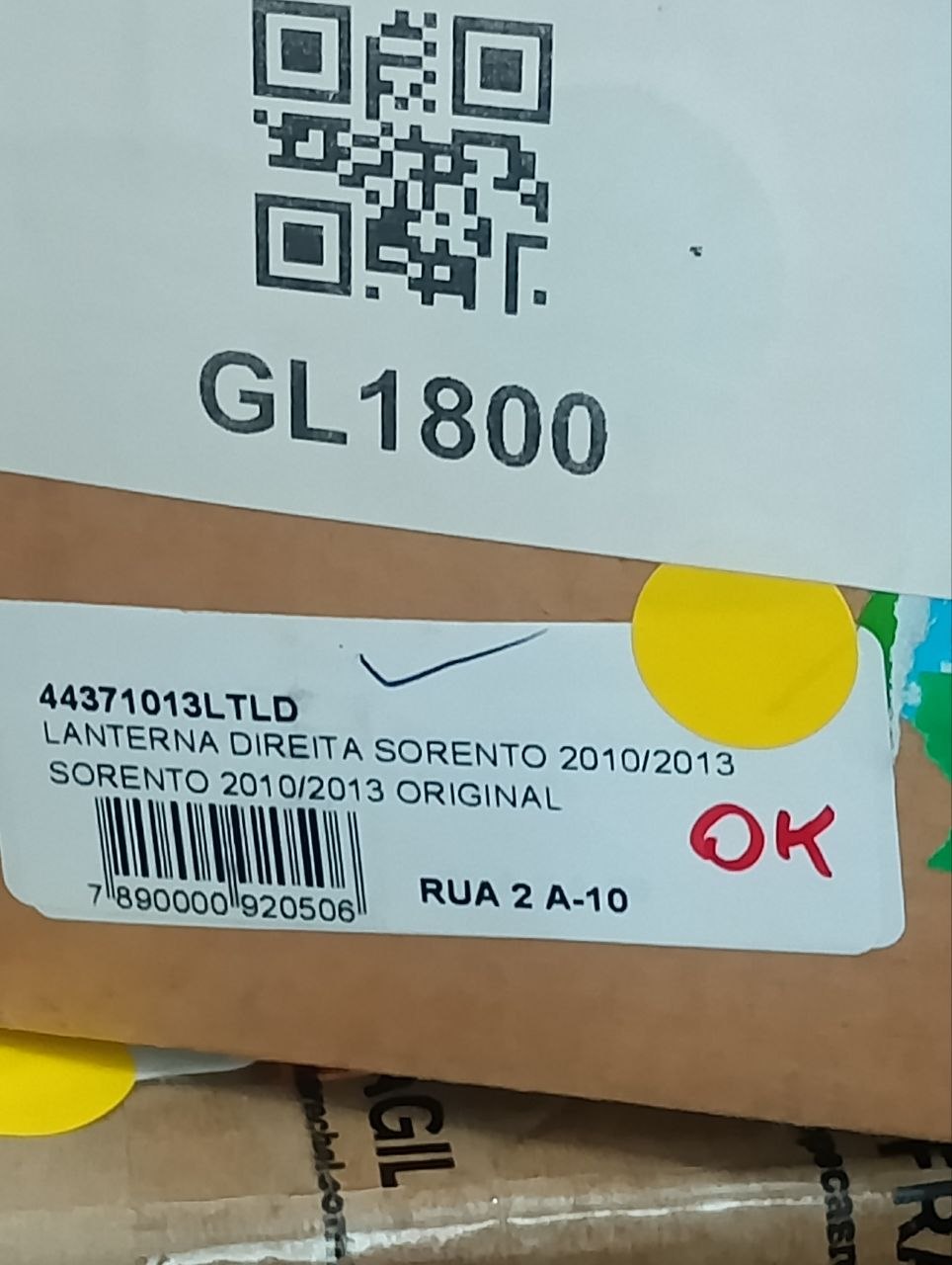 Lanterna Tras Dir Kia Sorento 2010/2013