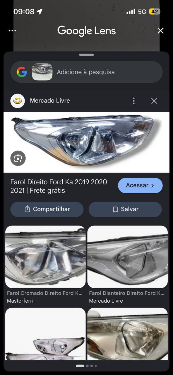 Farol Diant Dir Ford Ka 2019/2021 - Original