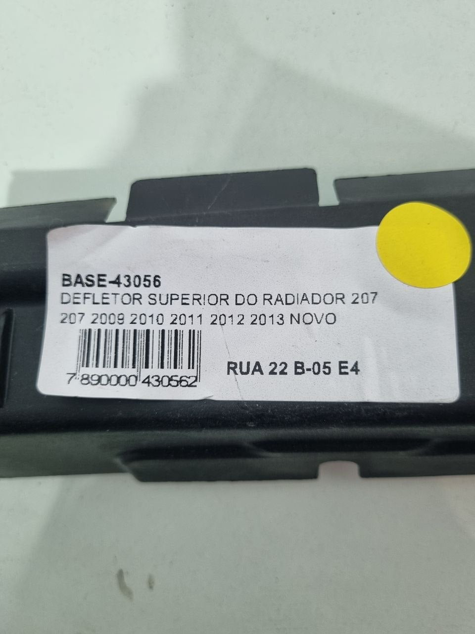 Defletor Superior do Radiador Peugeot 207 2009/2013