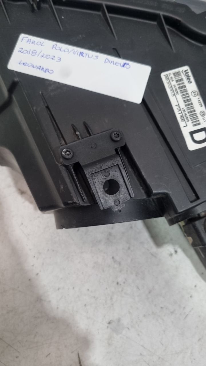 Farol Diant Dir Volkswagen Polo/Virtus 2018/2023