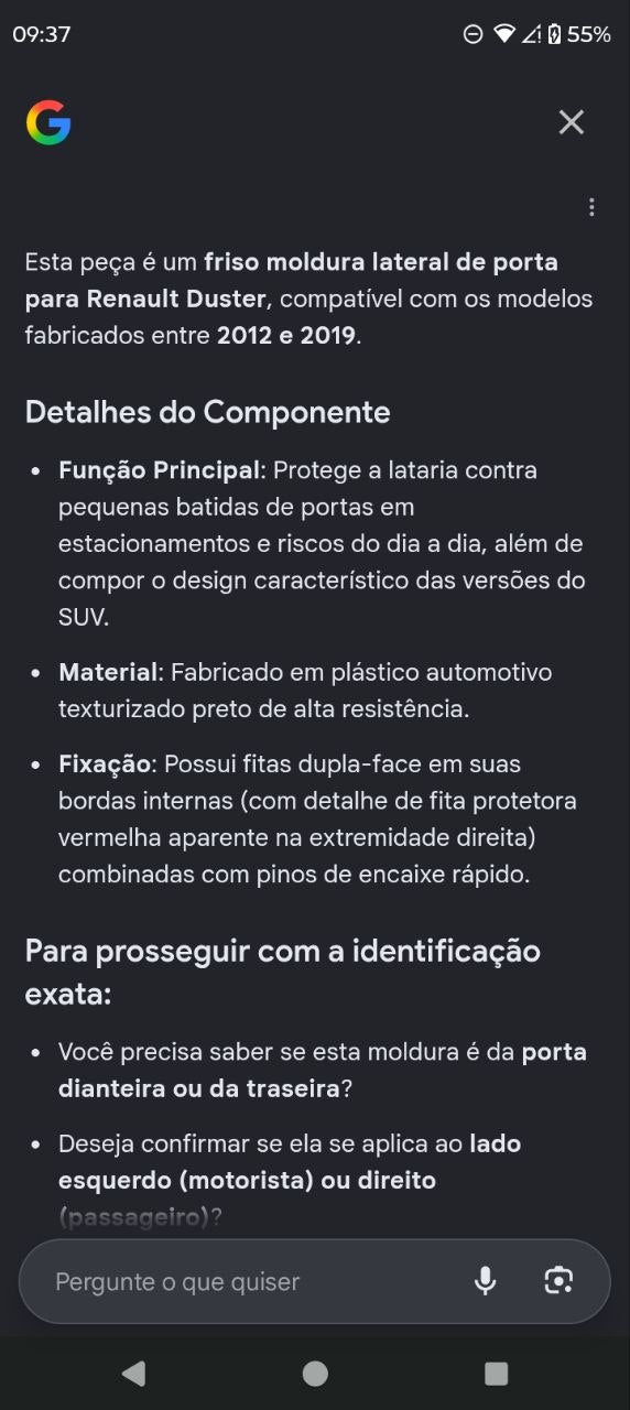 Friso Moldura Lateral Porta Renault Duster 2012/2019 Novo