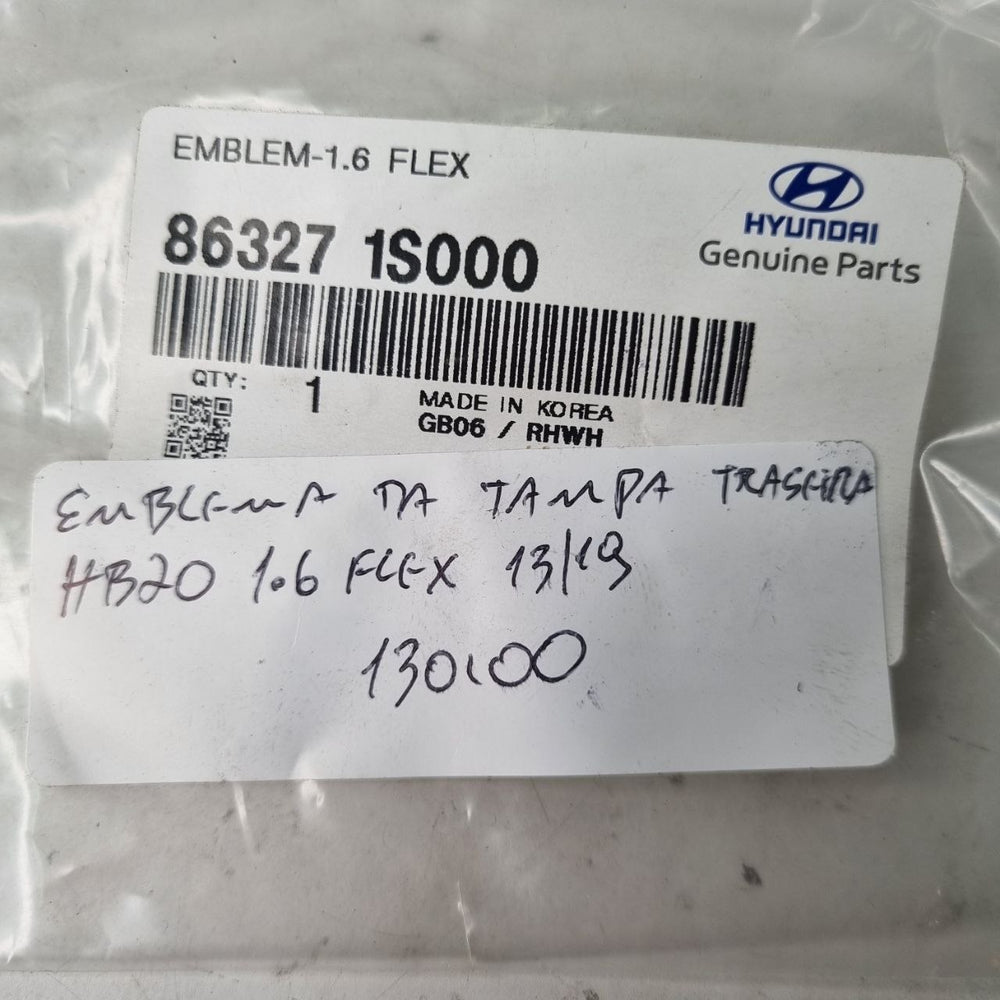 Emblema Tampa Tras Hyundai HB20 2013/2019