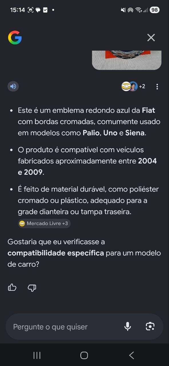 Emblema Diant/Tras Fiat Palio/Uno/Siena 2004/2009