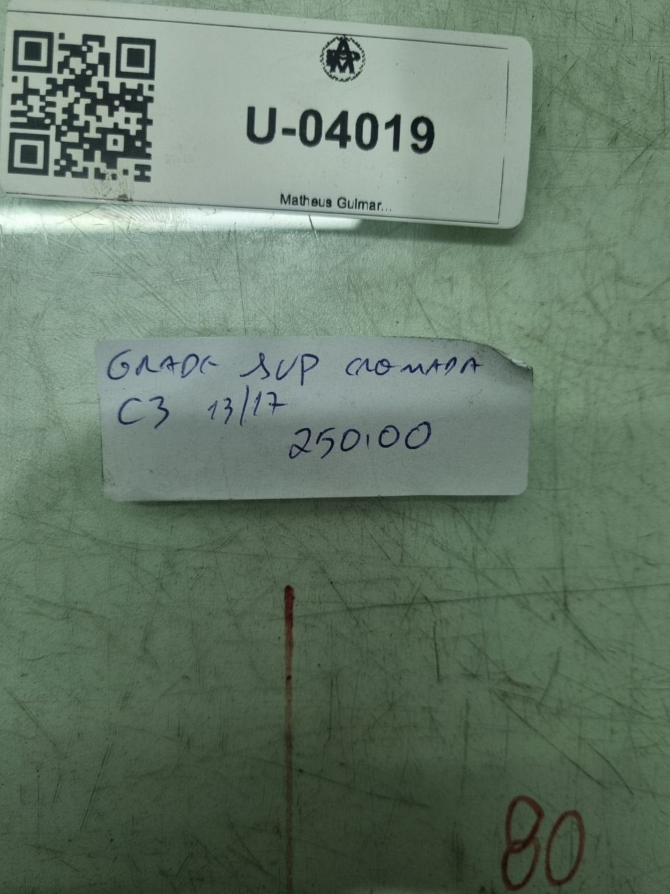 Grade Superior Cromada Citroën C3 2013/2017 Usado