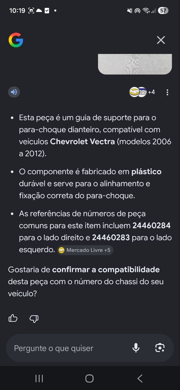 Suporte Guia Para-choque Diant Esq Chevrolet Vectra 2006/2012
