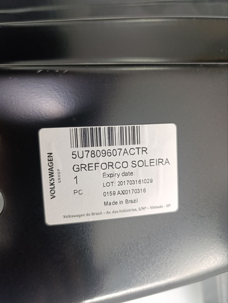 Reforço Interno Coluna B Esquerda Saveiro G5/G6/G7 2010/...