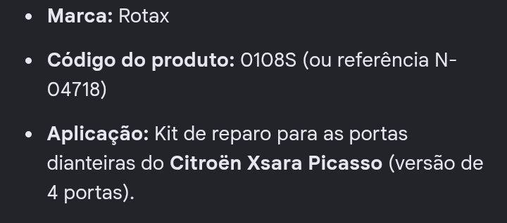 Kit Reparo Máquina Vidro Dianteiro Citroën Xsara Picasso 2000/2010 Novo