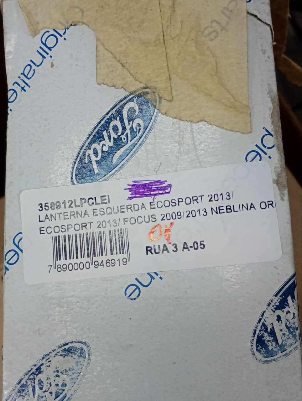 Lanterna Tras Esq Neblina Ford EcoSport Focus 2009/2013