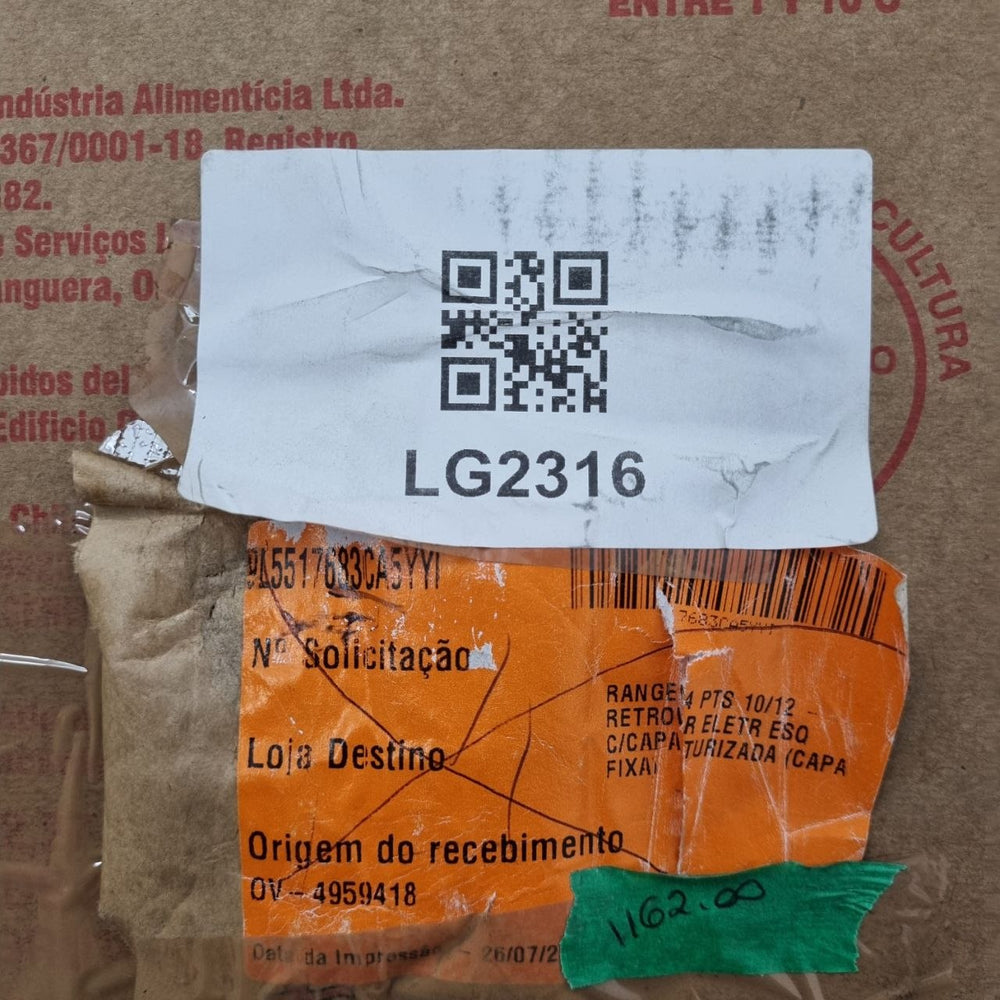Retrovisor lado esquerdo fixo ranger 2013 a 2018