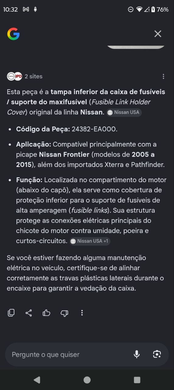 Tampa Caixa de Fusíveis Nissan Frontier Xterra Pathfinder 2005/2015 Nova