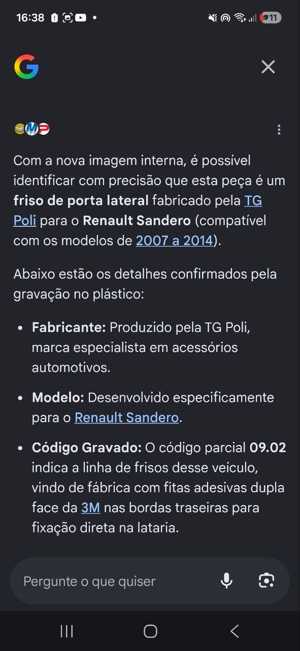 Friso Lateral Porta Renault Sandero 2007/2014 Novo