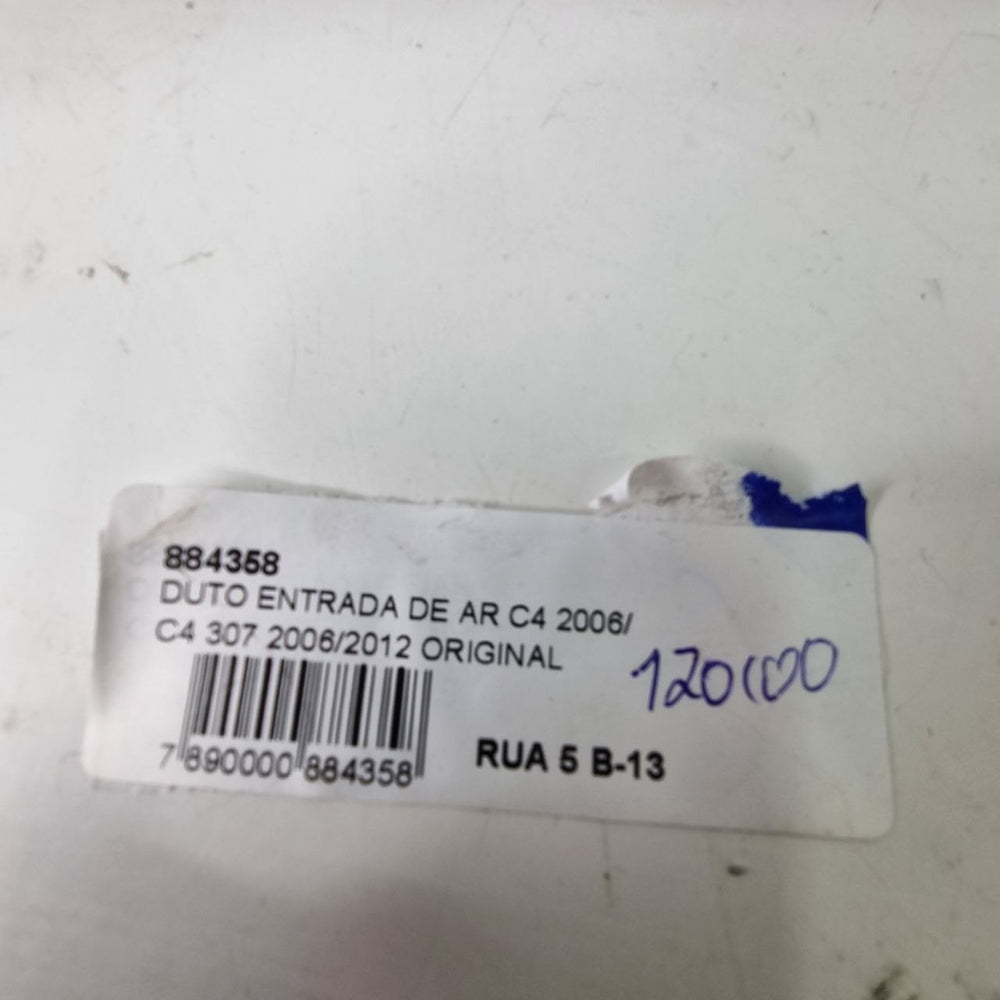 Duto Entrada de Ar Citroën C4/Peugeot 307 2006/2012 Novo