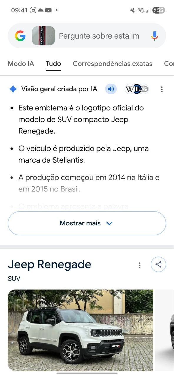 Emblema Traseiro Jeep Renegade 2015/2024