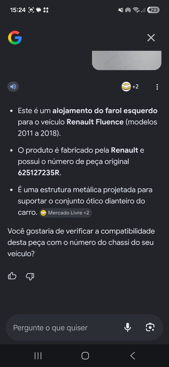Suporte Farol Diant Esq Renault Fluence 2011/2018