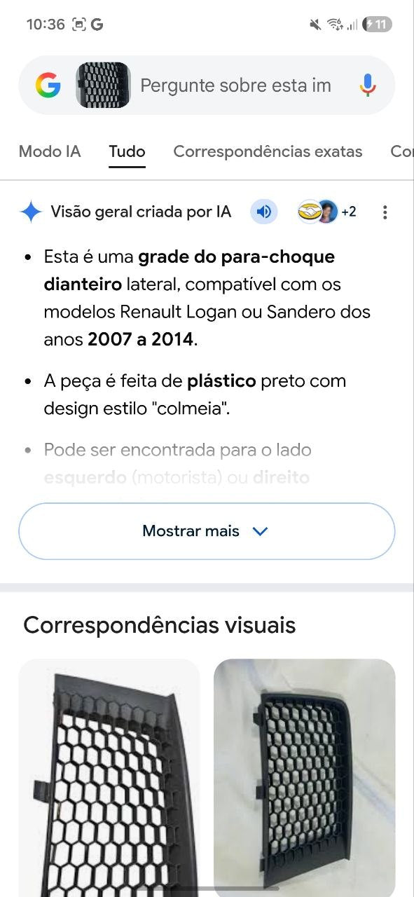 Grade Para-choque Diant Lat Renault Logan Sandero 2007/2014