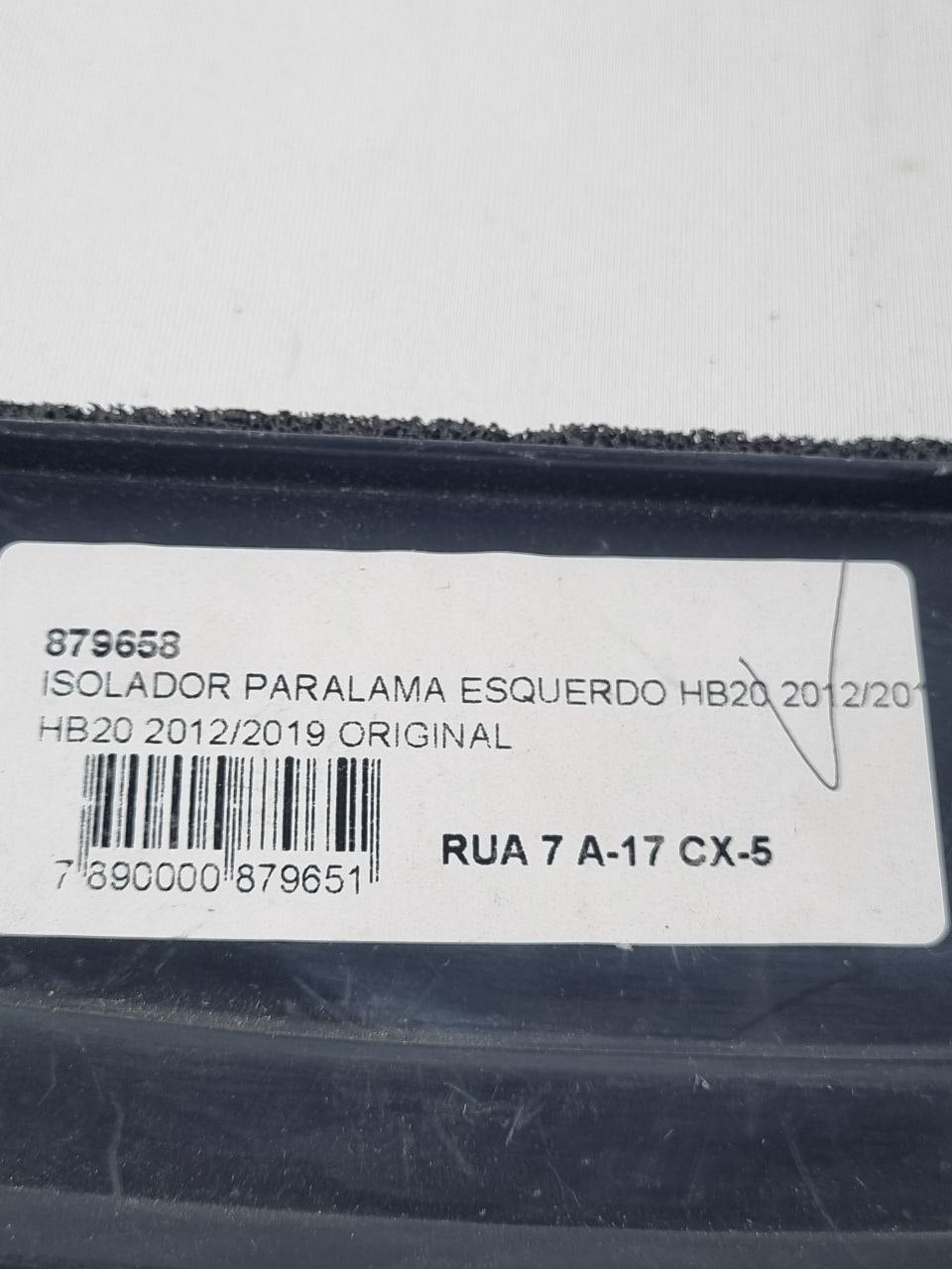Isolador Paralama Esq Hyundai HB20 2012/2019 - Original