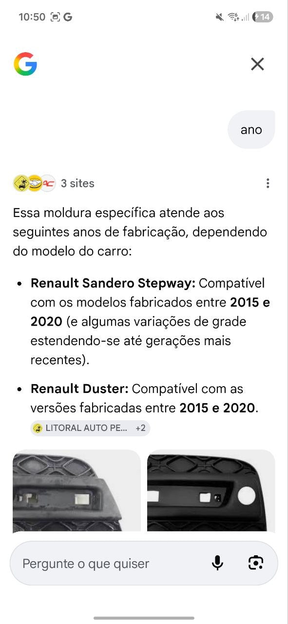 Moldura Farol Milha Diant Dir Renault Sandero Stepway / Duster 2015/2020