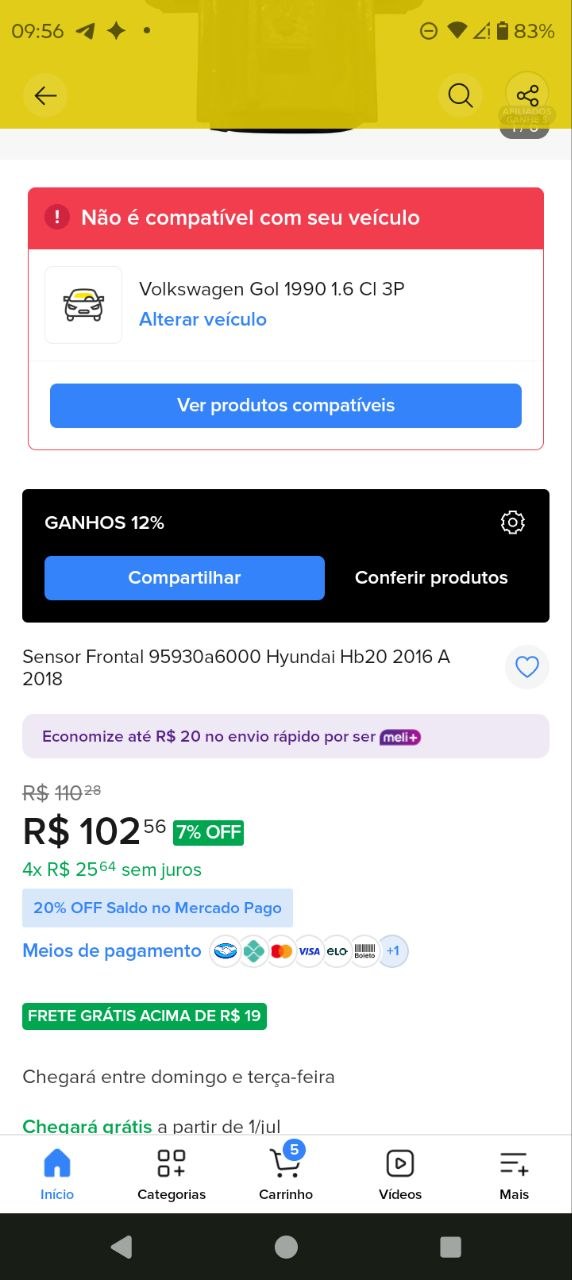 Sensor Impacto Lateral Hyundai/Kia 95920-A6000 Z-Axis / Y-Axis Novo