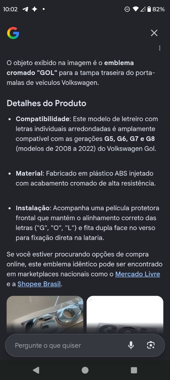Emblema Traseiro GOL Volkswagen Gol 2008/2022 Novo