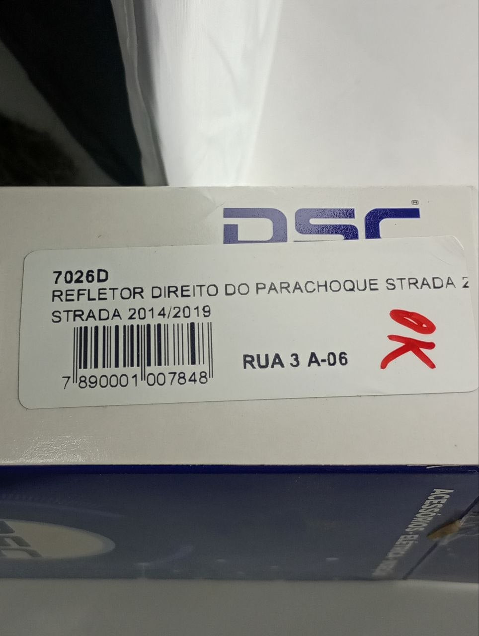 Refletor Tras Dir Fiat Strada 2014/2019