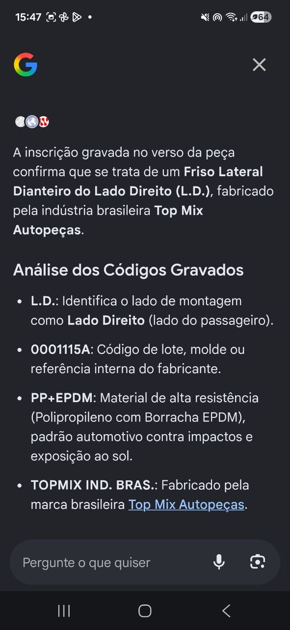 Friso Lateral Diant Dir Volkswagen Gol 2012/2016