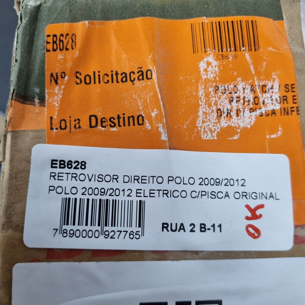 Retrovisor Externo Dir Volkswagen Polo 2009/2012