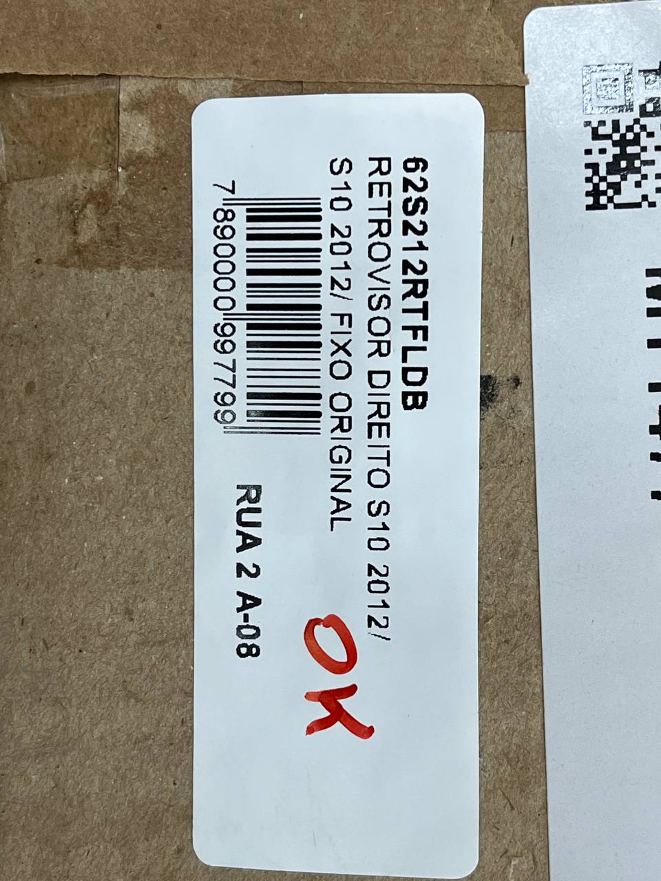Retrovisor Diant Dir Chevrolet S10 2012/2024