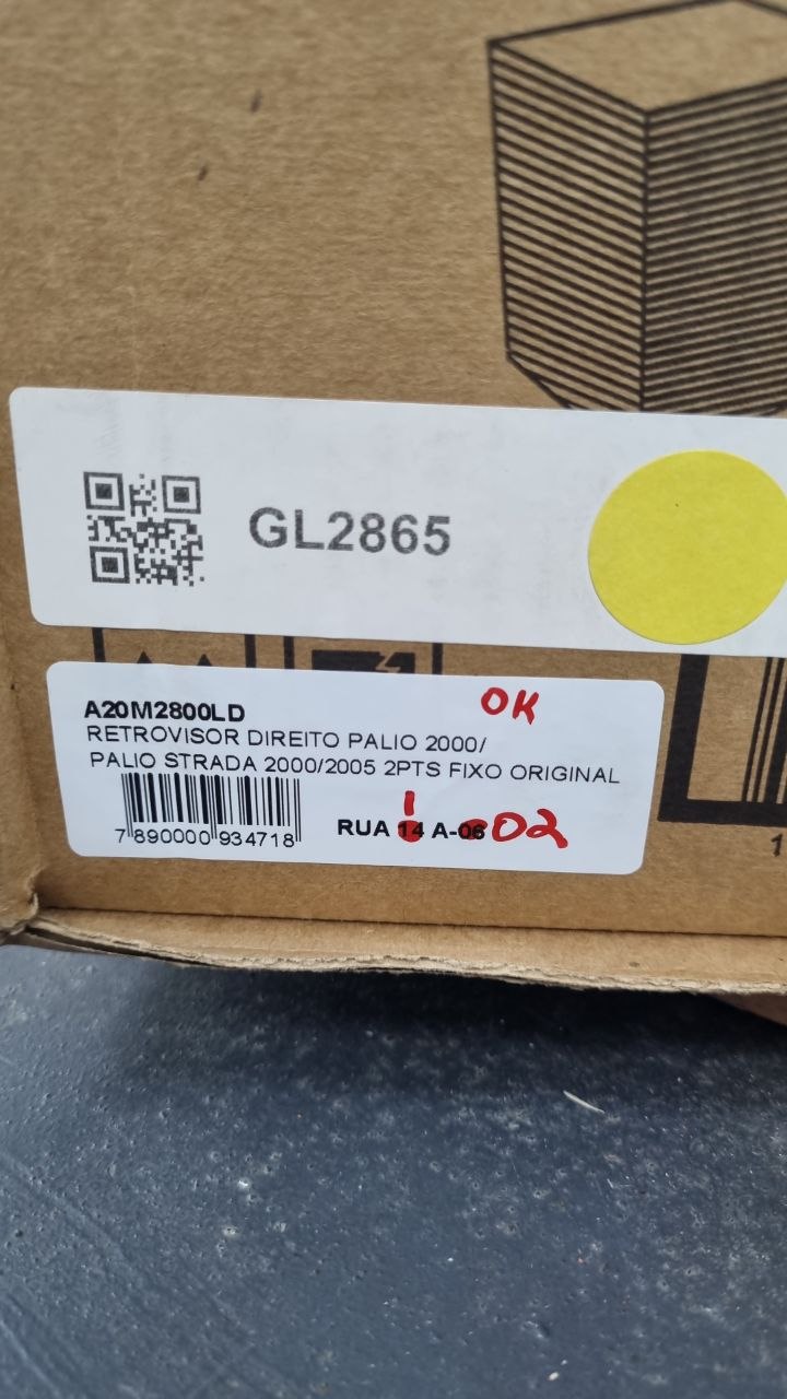 Retrovisor Externo Dir Fiat Palio / Strada 2000/2005