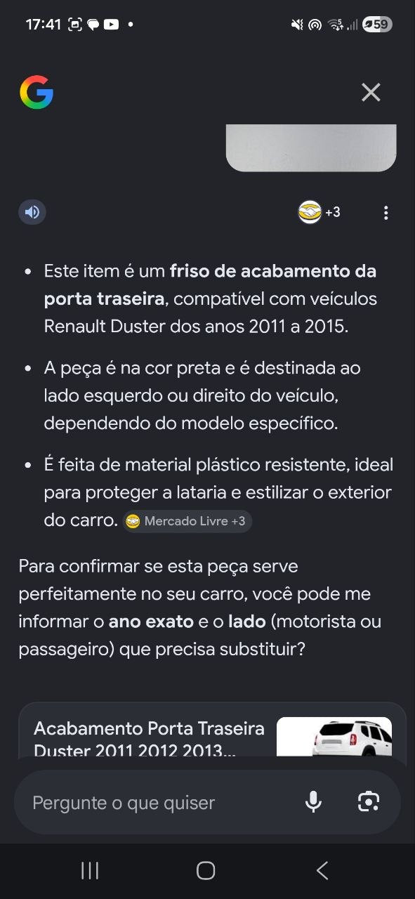 Friso Protetor Lateral Traseiro Direito Renault Duster 2011/2015 Novo