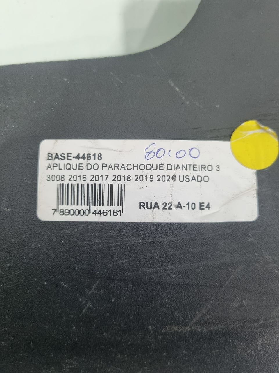 Aplique Parachoque Dianteiro Direito Peugeot 3008 2016/2020 Usado