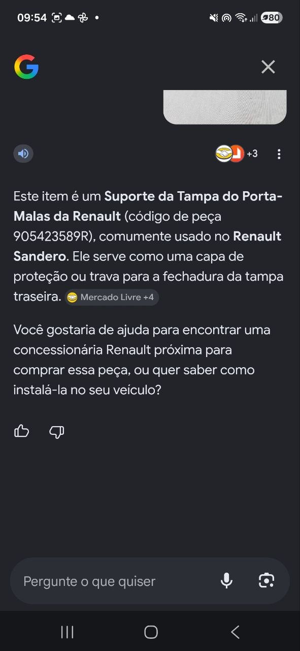 Suporte Tampa Tras Renault Sandero 2007/2016