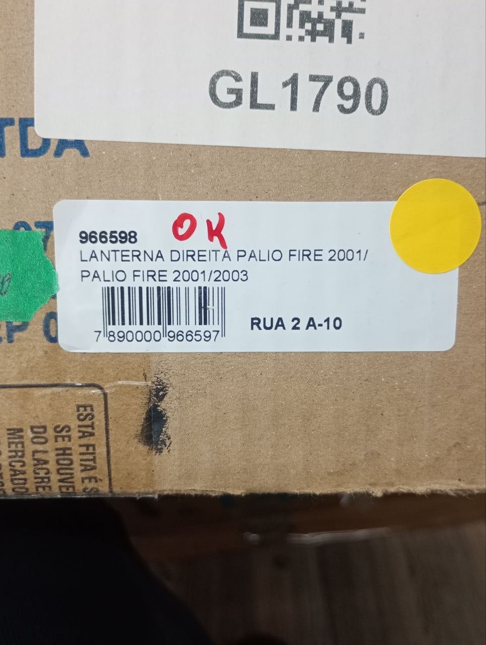 Lanterna Tras Dir Fiat Palio Fire 2001/2003