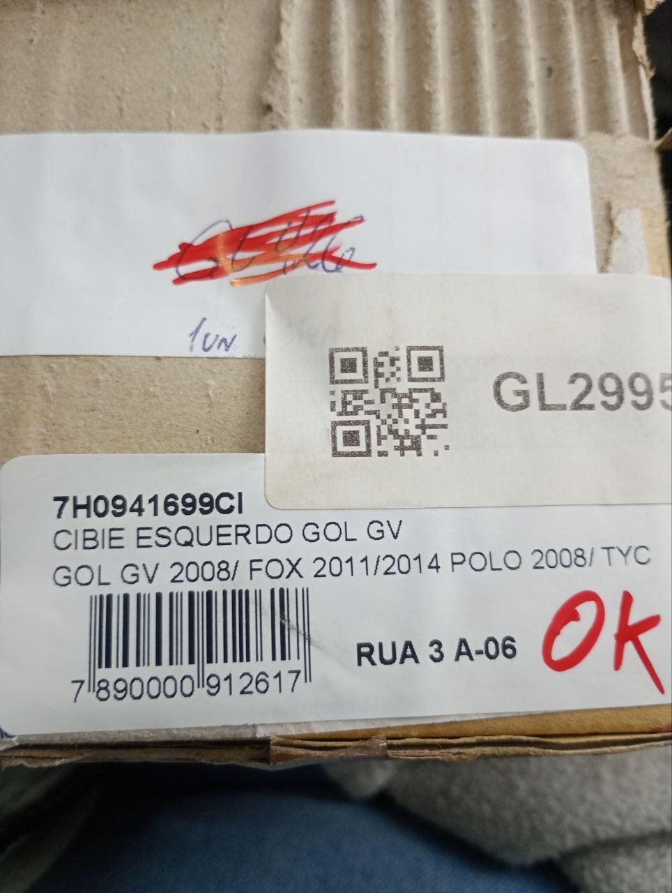 Farol de milha esq gol g5 2008 a 2012