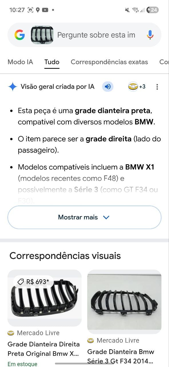 Grade Dianteira Dir BMW X1 2015/2019