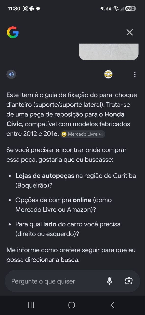 Suporte Fixação Para-choque Diant Honda Civic 2012/2016