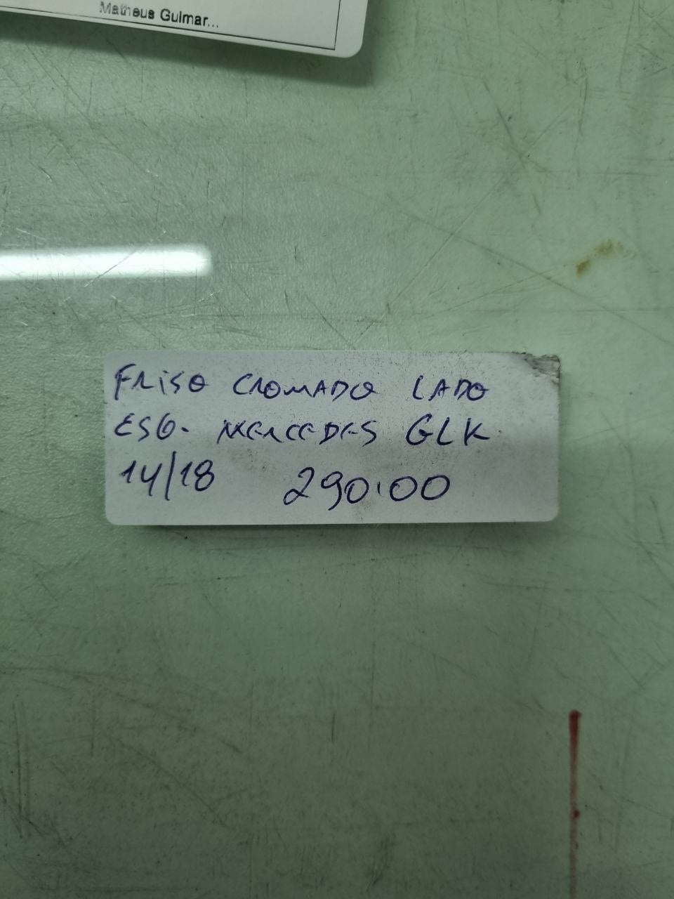 Friso Cromado Lateral Esquerdo Mercedes-Benz GLK 2014/2018 Usado