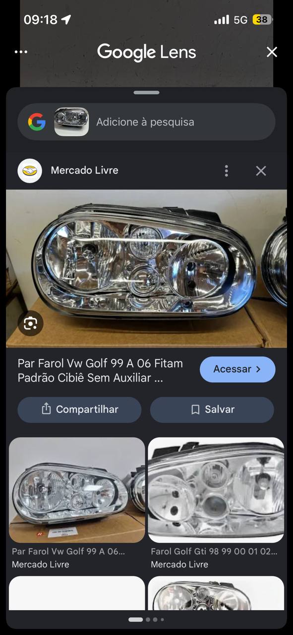 Farol Dianteiro Esq Volkswagen Golf 1999/2006 - Original