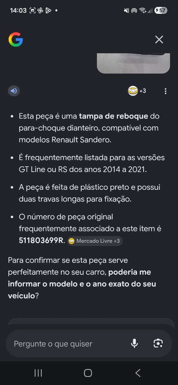 Tampa Reboque Dianteira Renault Sandero 2014/2021 Nova