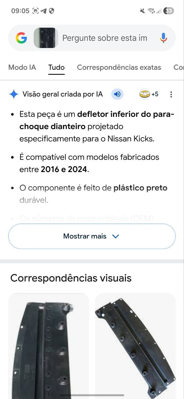Defletor Inferior Para-choque Diant Nissan Kicks 2016/2024